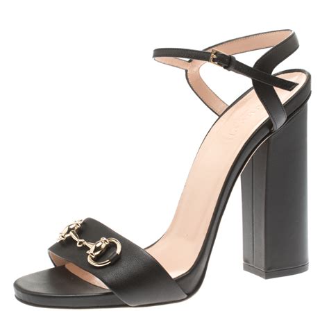 gucci sandals block heel|designer gucci high heel sandals.